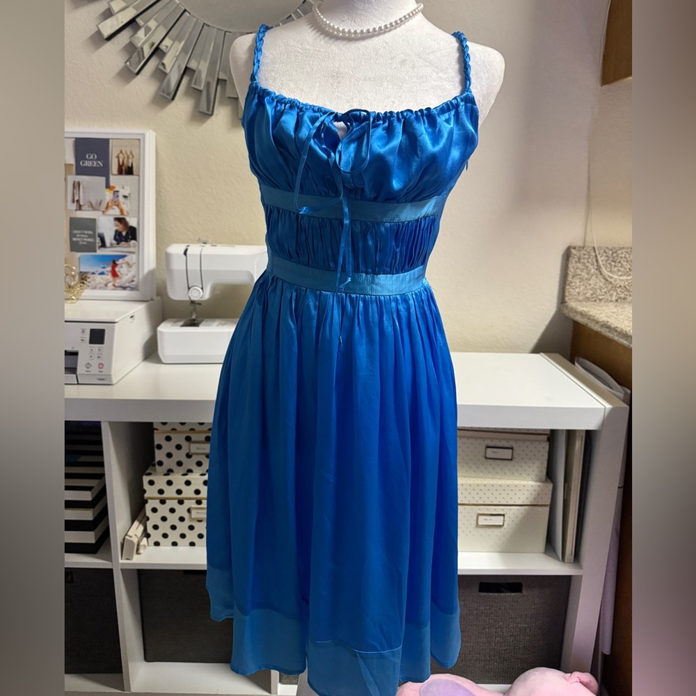 Chloe Silk Mid-length blue dress